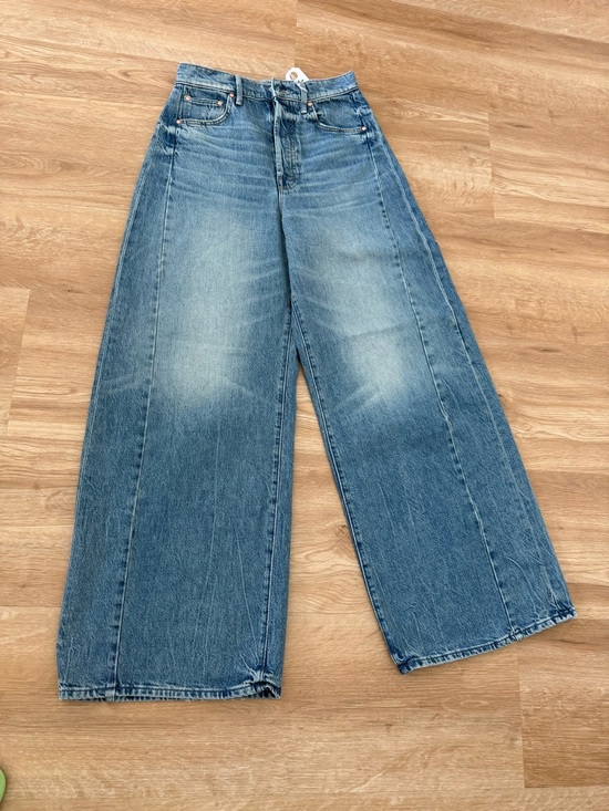 MOTHER Denim - MOTHER Wide-Leg High-Rise Jeans - Medium Blue Wash